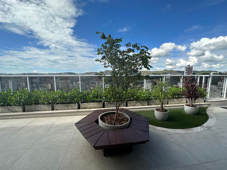 Studio Confortável Piscina Academia -aceita bebê