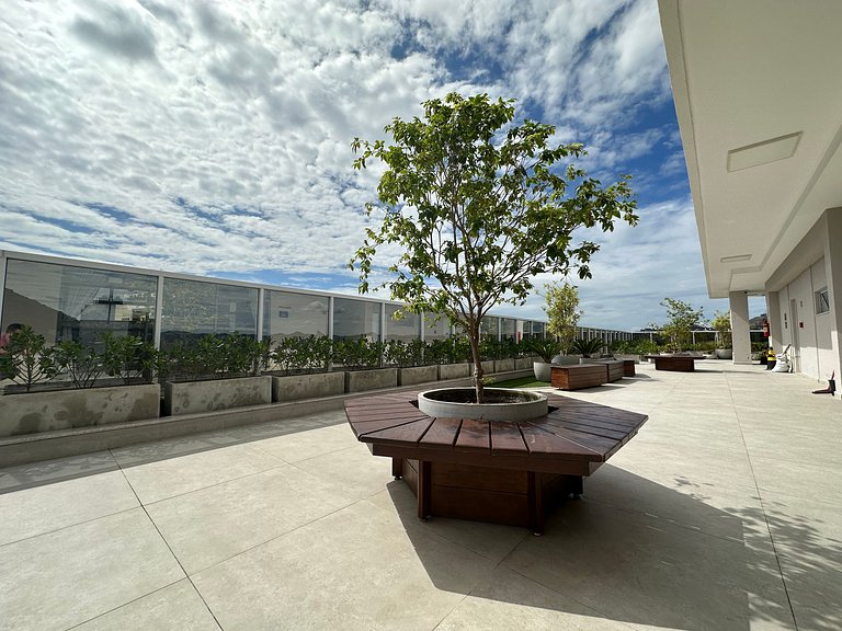 Studio Confortável Piscina Academia -aceita bebê