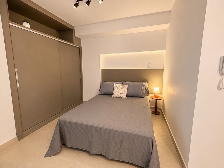 Studio Confortável Piscina Academia -aceita bebê