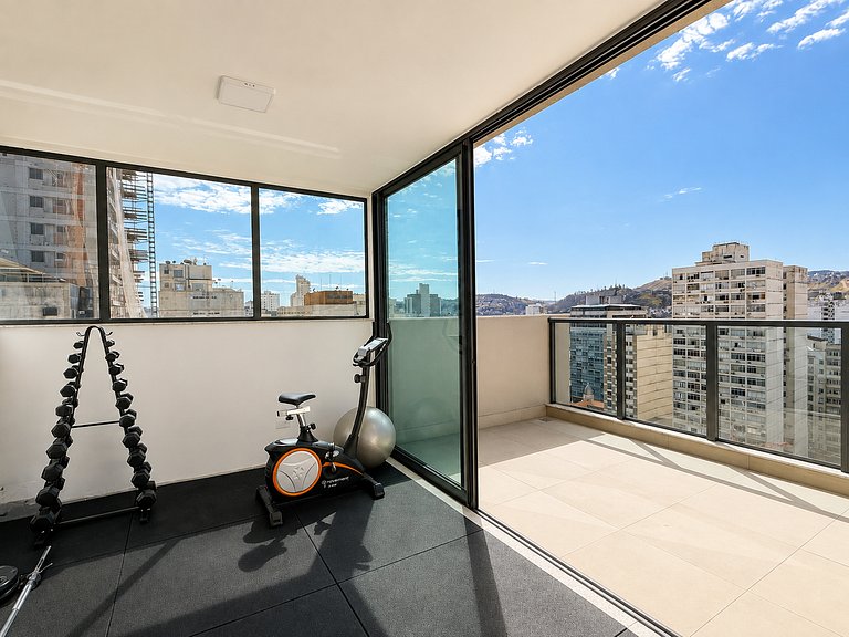 Studio novo ao lado do Parque Halfeld  ar varanda