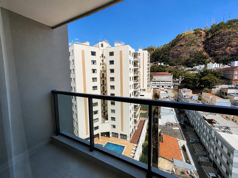 Studio novo ao lado do Parque Halfeld  ar varanda