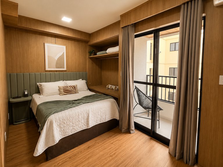 RSP 805|Studio Design no Rooftop com Varanda - JF